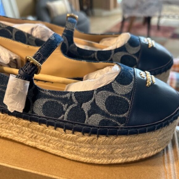 Coach Carmela Espadrille In Signature Denim - Picture 5 of 10